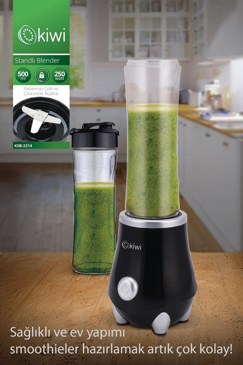 Ksb-2214 Standlı Sporcu Blender - Kişisel Smoothie Blender 500 Ml Bardaklı