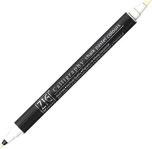 Calligraphy Chalk Pastel Çift Uçlu Kaligrafi Kalemi PASTEL BEYAZ