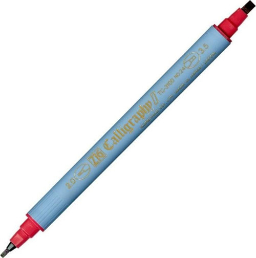 Kaligrafi Kalemi Çift Uçlu 2 mm + 3.5 mm Wine Red