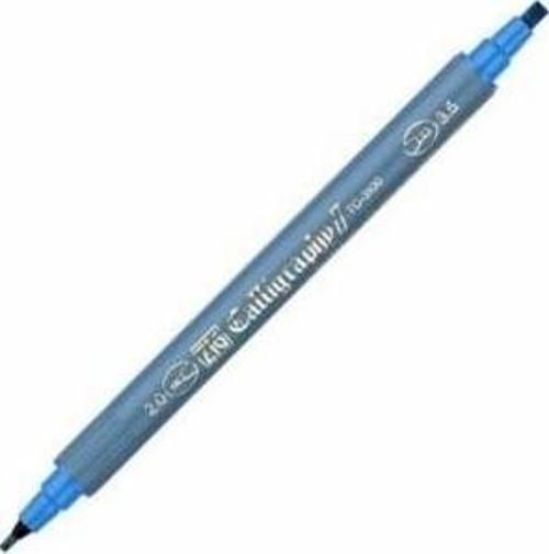 Kaligrafi Kalemi Çift Uçlu 2 mm + 3.5 mm Açık Mavi