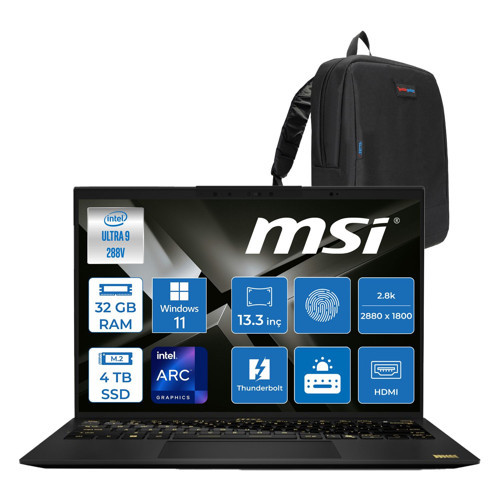 Msı Prestıge 13 Aı+ Ukiyoe Edition Intel Ultra 9 288V 32GB 4tb SSD Windows 11 Home 13.3" 2.8k (2880 x 1800) OLED Taşınabilir Bilgisayar A2VMG092TRH05 + Zetta Çanta