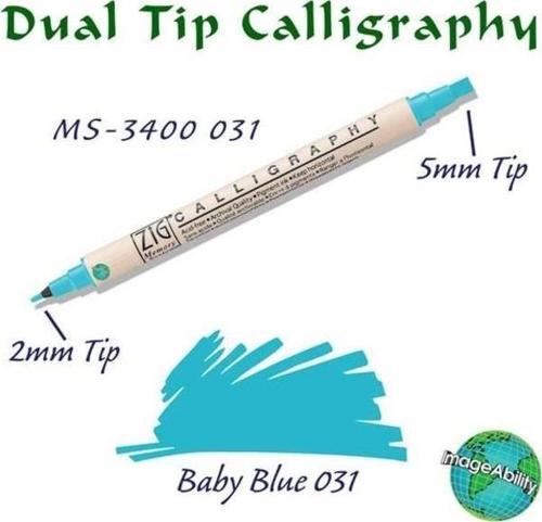 Calligraphy Çift Uçlu Kaligrafi Kalemi 2 mm + 5 mm 031 Baby Blue