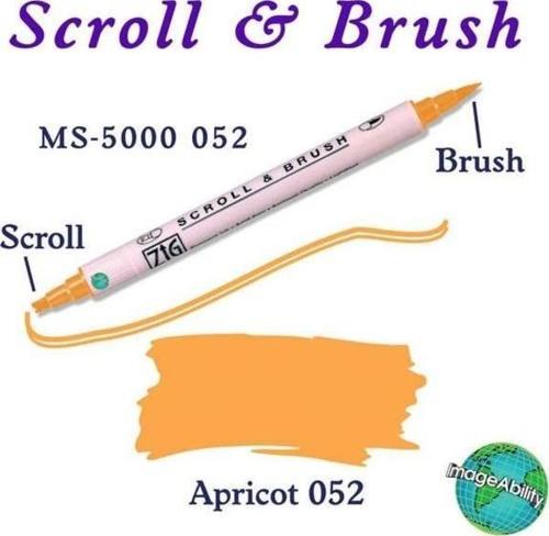 Scroll & Brush Çift Çizgi ve Fırça Uçlu Kaligrafi ve Gölgeleme Kalemi 052 Apricot