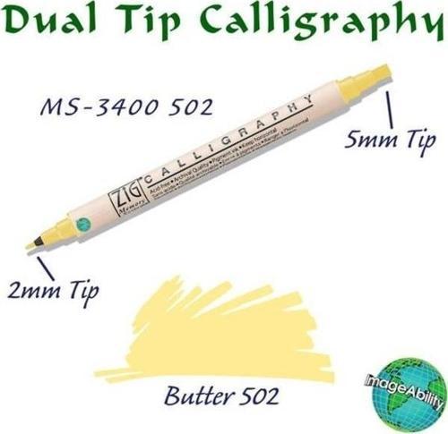 Calligraphy Çift Uçlu Kaligrafi Kalemi 2 mm + 5 mm 502 Butter