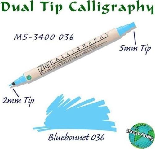 Calligraphy Çift Uçlu Kaligrafi Kalemi 2 mm + 5 mm 036 Blue Bonnet