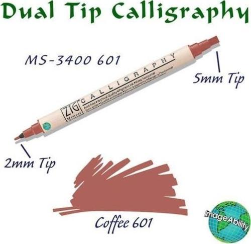 Calligraphy Çift Uçlu Kaligrafi Kalemi 2 mm + 5 mm 601 Coffee