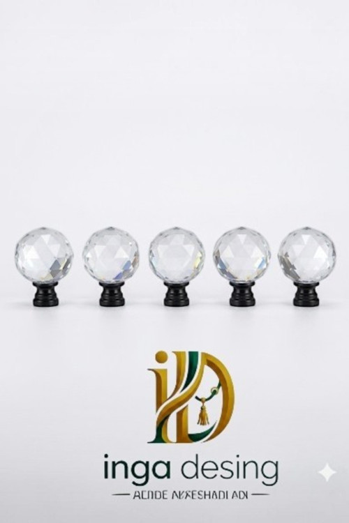Kristal Kulp 30 Mm Siyah Tek Delik (5 Adet )