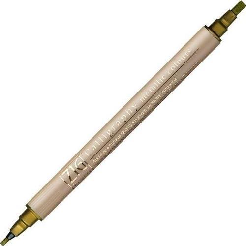 Çift Uçlu Yaldızlı Kaligrafi Kalemi 2 mm + 3.5 mm 101 Metallic Gold