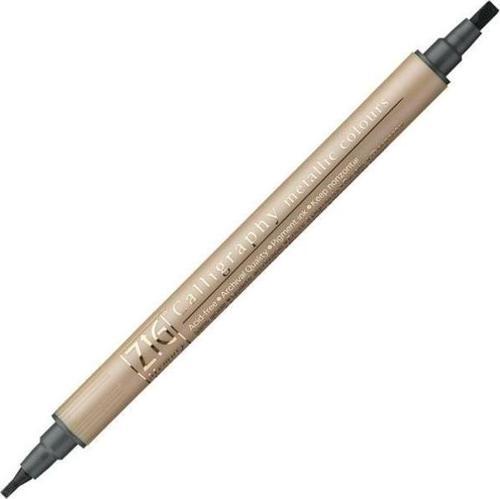 Çift Uçlu Yaldızlı Kaligrafi Kalemi 2 mm + 3.5 mm 127 Metallic Black
