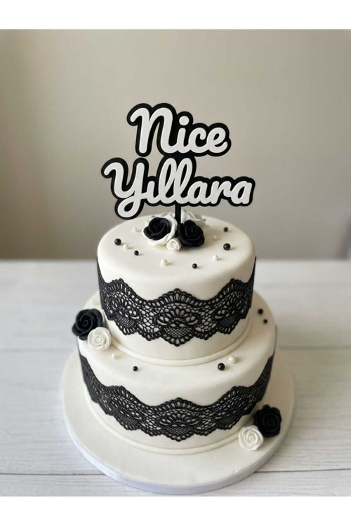 2 Adet Nice Yıllara Yazılı Pasta Süsü Cake Topper Doğum Günü Ve Yıl Dönümü Pasta Dekoru Özel Seçenek