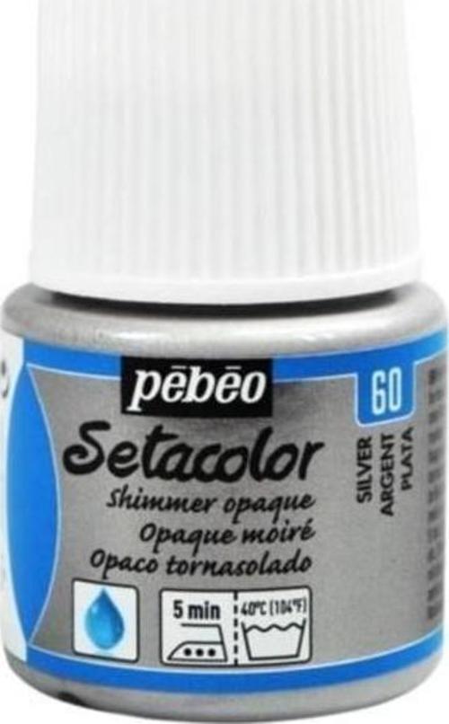 Setacolor Shimmer (Pırıltılı) Opak Kumaş Boyası 60 SILVER