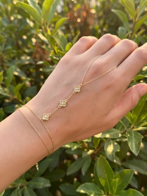 14 Ayar Üçlü Yonca Model Şahmeran