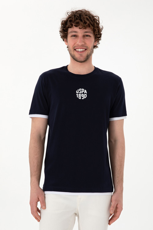 Erkek Regular Fit Bisiklet Yaka Lacivert Tişört 50306900-VR033