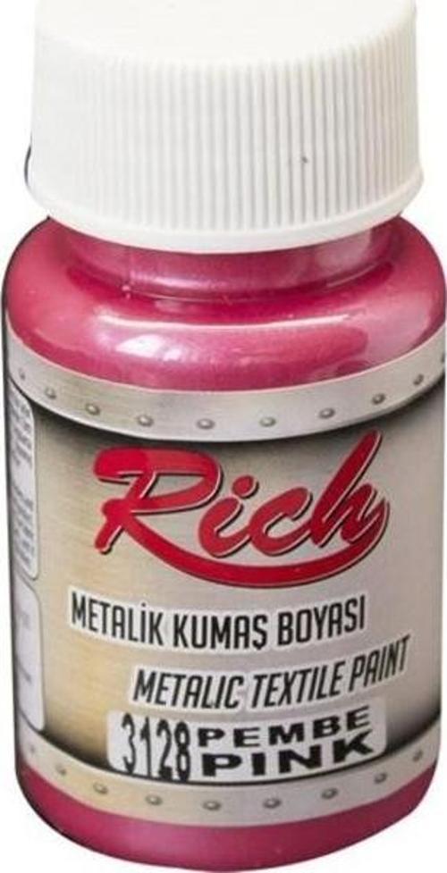 Metalik Kumaş Boyası 50 cc. 3128 PEMBE