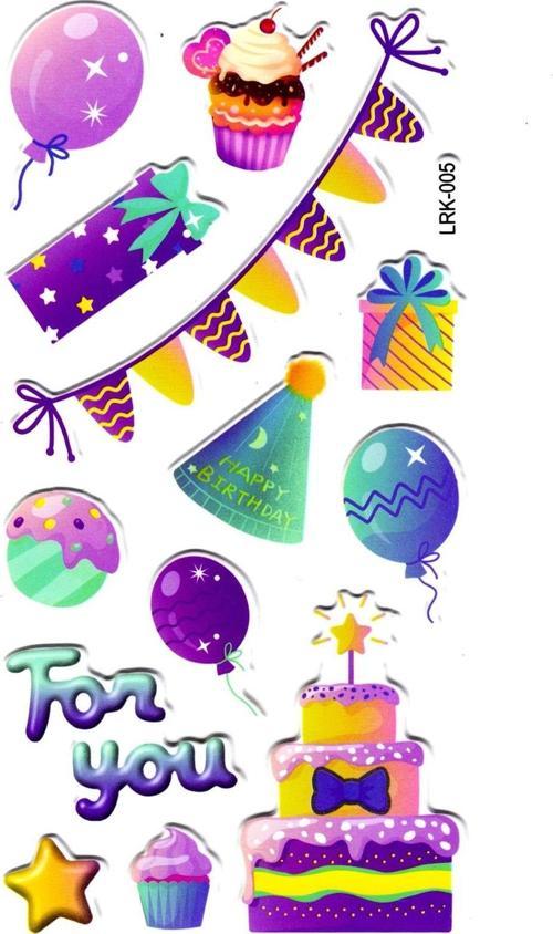 Sticker Kabartmalı Stiker Defter Planlayıcı Etiket (Lrk005)-17x9 cm- Parti Pasta