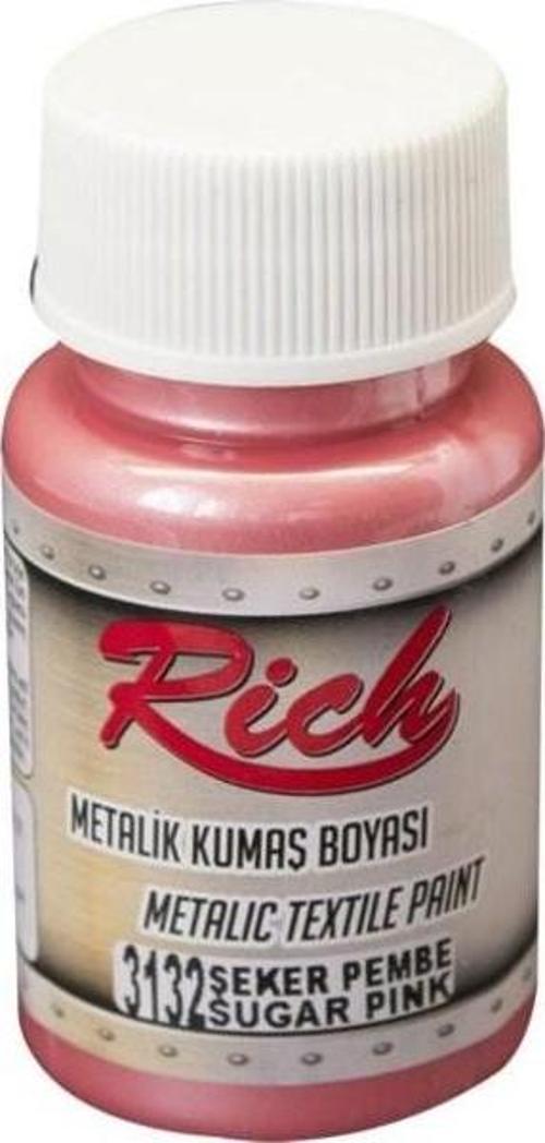 Metalik Kumaş Boyası 50 cc. 3132 ŞEKER PEMBE
