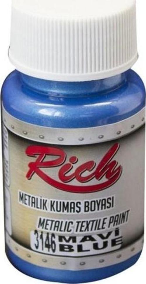 Metalik Kumaş Boyası 50 cc. 3146 MAVİ