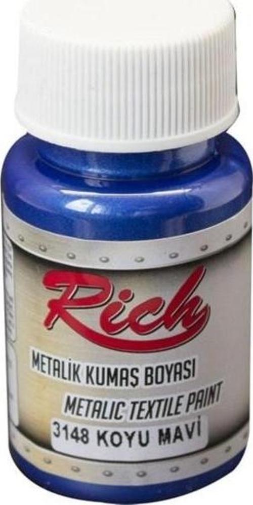 Metalik Kumaş Boyası 50 cc. 3148 KOYU MAVİ