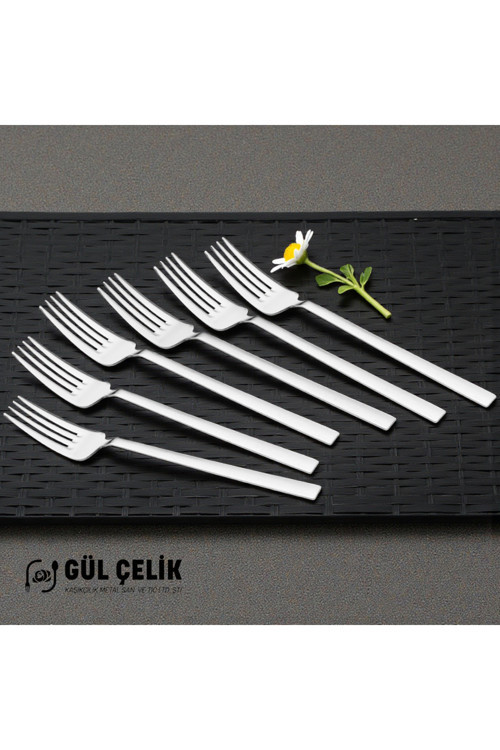 Yemek Çatalı 12 'Li Düz Sade Model 18/0 Kalite
