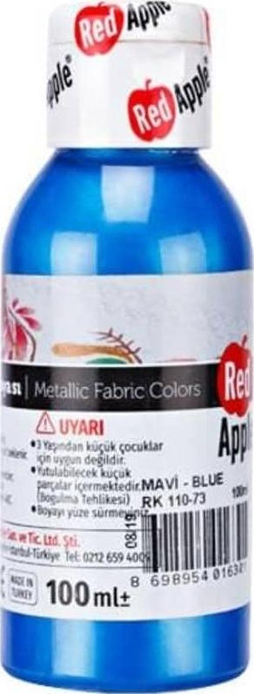 Metalik Kumaş Boyası 100 ml Mavi