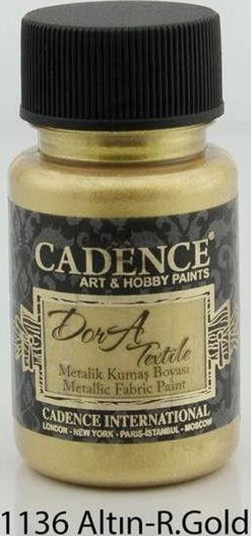 Dora Textile Metalik Kumaş Boyası 50 ml. 1136 ALTIN