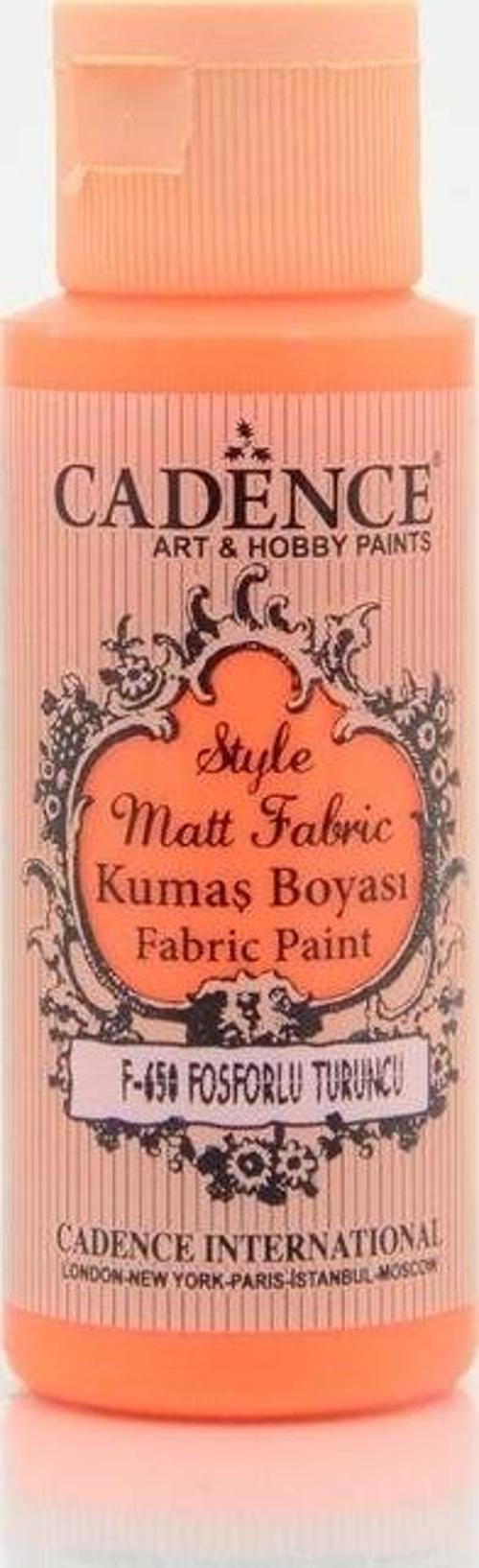Style Matt Fabric Kumaş Boyası F-650 Fosforlu Turuncu