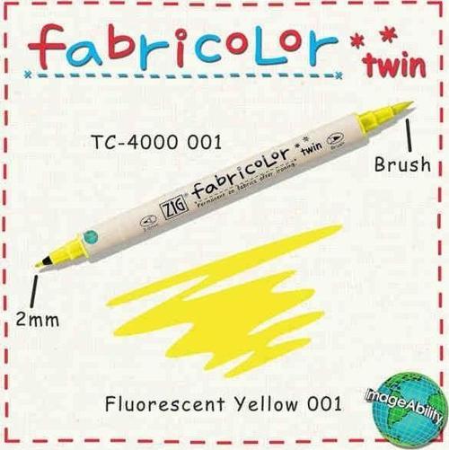 Fabricolor Twin Çift Uçlu Kumaş Boyama Kalemi FLUORESCENT YELLOW