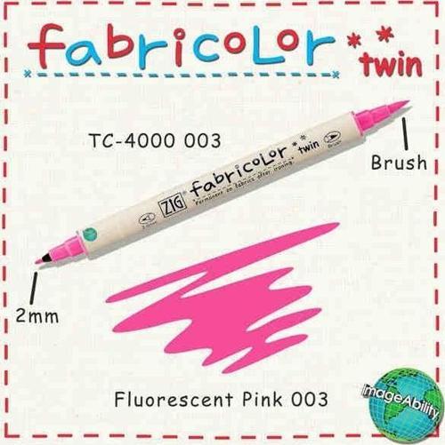 Fabricolor Twin Çift Uçlu Kumaş Boyama Kalemi FLUORESCENT PINK