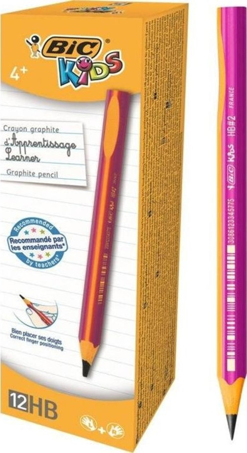 Kids Evolution Üçgen Jumbo Kurşun Kalem Pembe 12'li Kutu