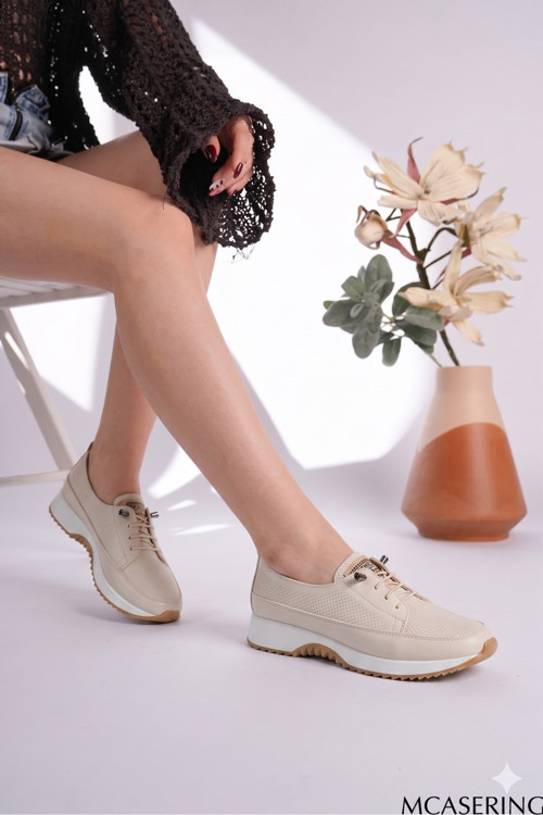 Anne Kız Full Ortapedik Şık Fashion Tasarımlı Kaymaz Taban Dolgu Topuk Günlük Babet Spor Ayakkabı