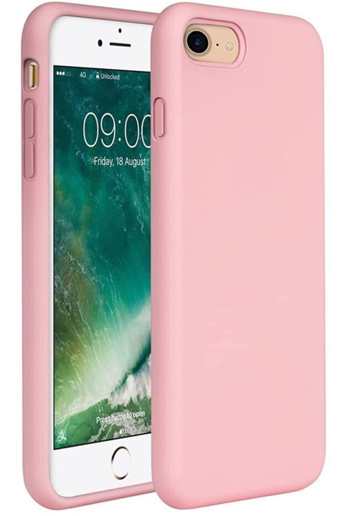Iphone 7 - 8 Uyumlu Içi Kadife Lansman Silikon Kılıf - Pembe