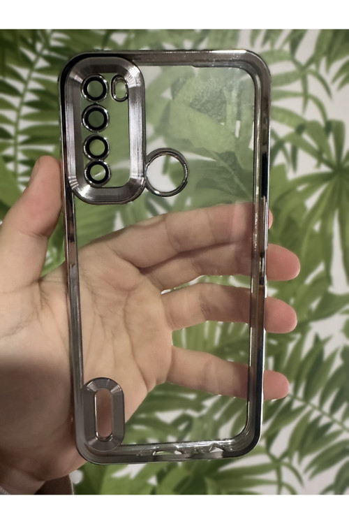 Xiaomi Note 8 Uyumlu Lazer Kesim Kamera Lensli Renkli Parlak Telefon Kılıfı