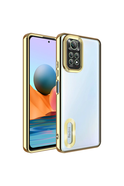 Xiaomi Redmi Note 11 Global Kılıf Kamera Korumalı Logo Gösteren Omega Kapak