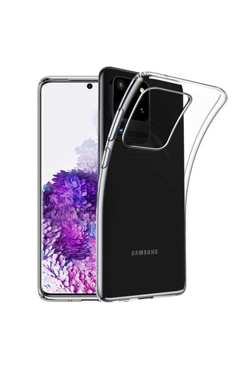 Samsung S20 Ultra Kılıf Antishock Silikon Köşeli Şeffaf Airbag Arka Kapak