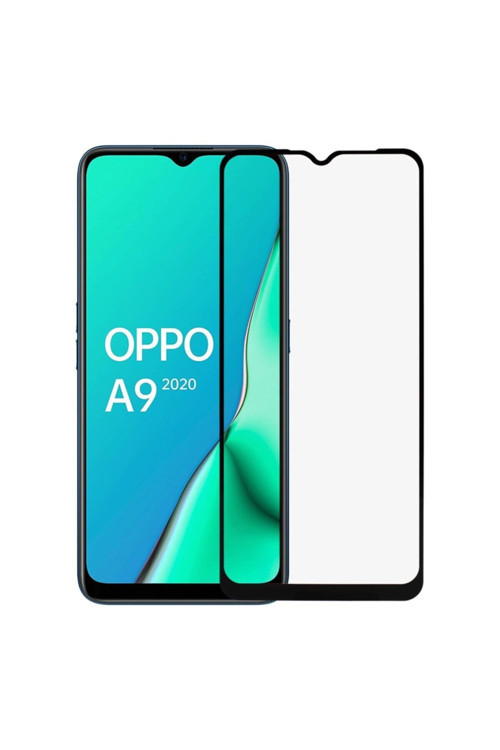Oppo A9 2020 Siyah Seramik Nano Ekran Koruyucu Tam Kaplayan Kırılmaz Esnek Cam