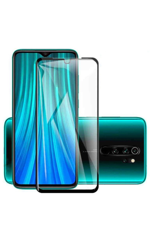 Redmi Note 8 Pro Tam Kaplayan Seramik Esnek 5d 6d 9d Kırılmaz Cam ( Siyah )