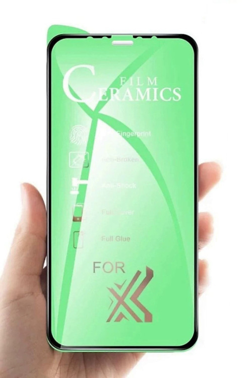 Iphone X / Xs Nano Film Koruyucu Flexible Cam 9d Kırılmaz Fiber ( Siyah )