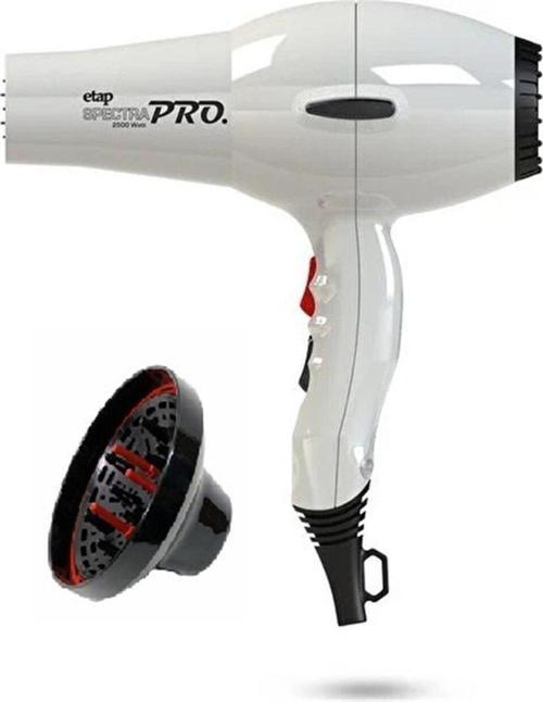 Spectra Pro Profesyonel Seri İtalyan Motor 2500 Watt Beyaz Fön Makinesi Ve Difüzör