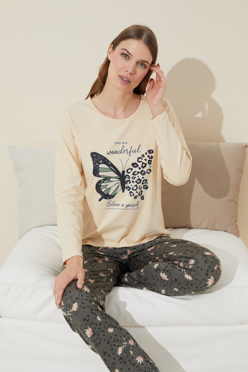 Pamuklu Örme Pijama Takım 24240114