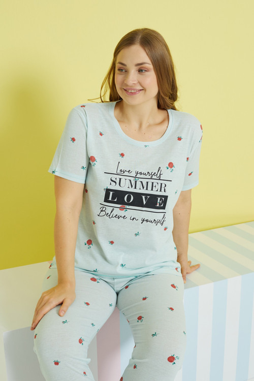 Curve Büyük Beden Battal Boy Örme Pijama Takımı