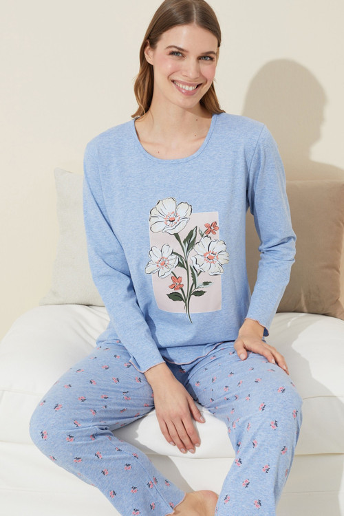 Pamuklu Örme Pijama Takım 24240124