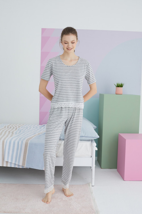 Pamuklu Örme Pijama Takım