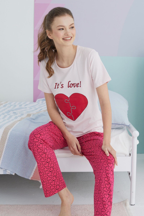 Pamuklu Örme Pijama Takım