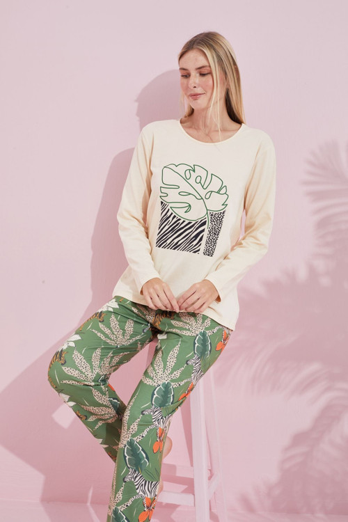 Pamuklu Örme Pijama Takım 24240175