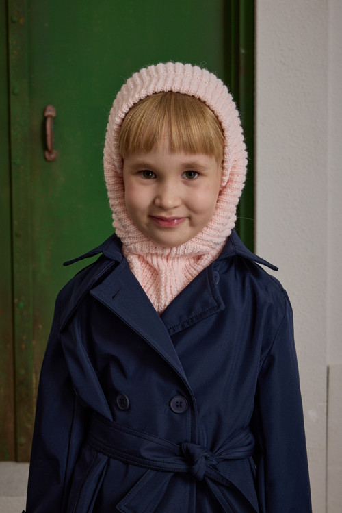 Örme Çocuk Balaclava Bere Pembe