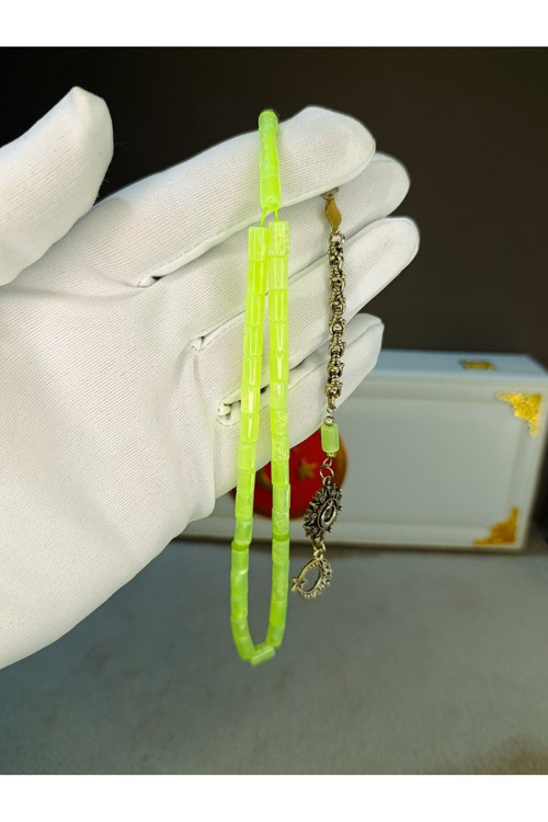 ALMAN BAKALİT TESBİH NEON SARI RENKLİ