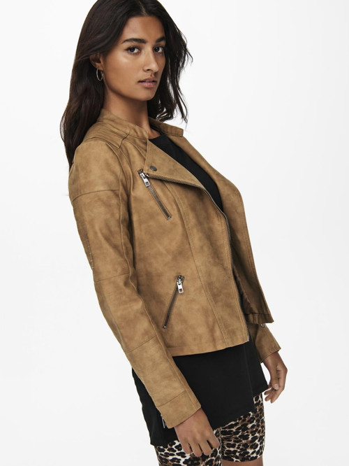 Onlava Faux Leather Bıker Otw Noos Kadın Mont