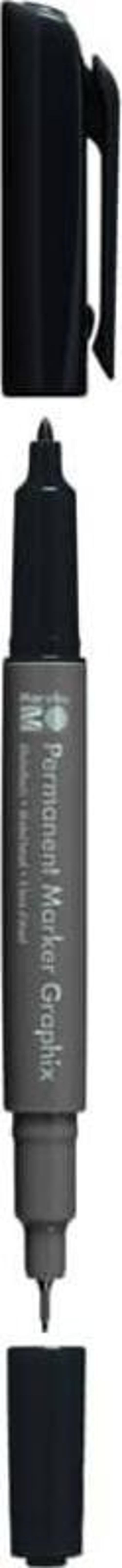 Graphix Permanent Marker Çift Uçlu Siyah