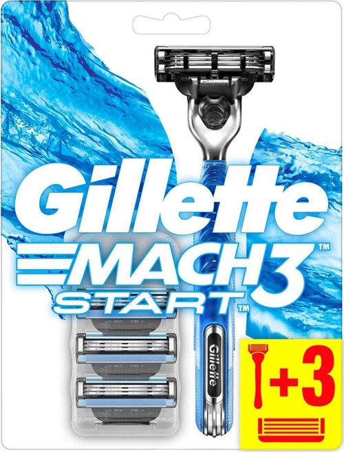 Mach 3 Start Tıraş Makinesi + 4'lü Yedek Tıraş Bıçağı