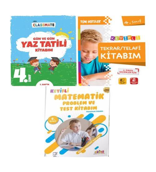 4. Sınıf Gün Ve Gün Yaz Tatili Kitabım +Matematik Problem ve Test Kitabım Ve Telafi Tekrar Kitabım